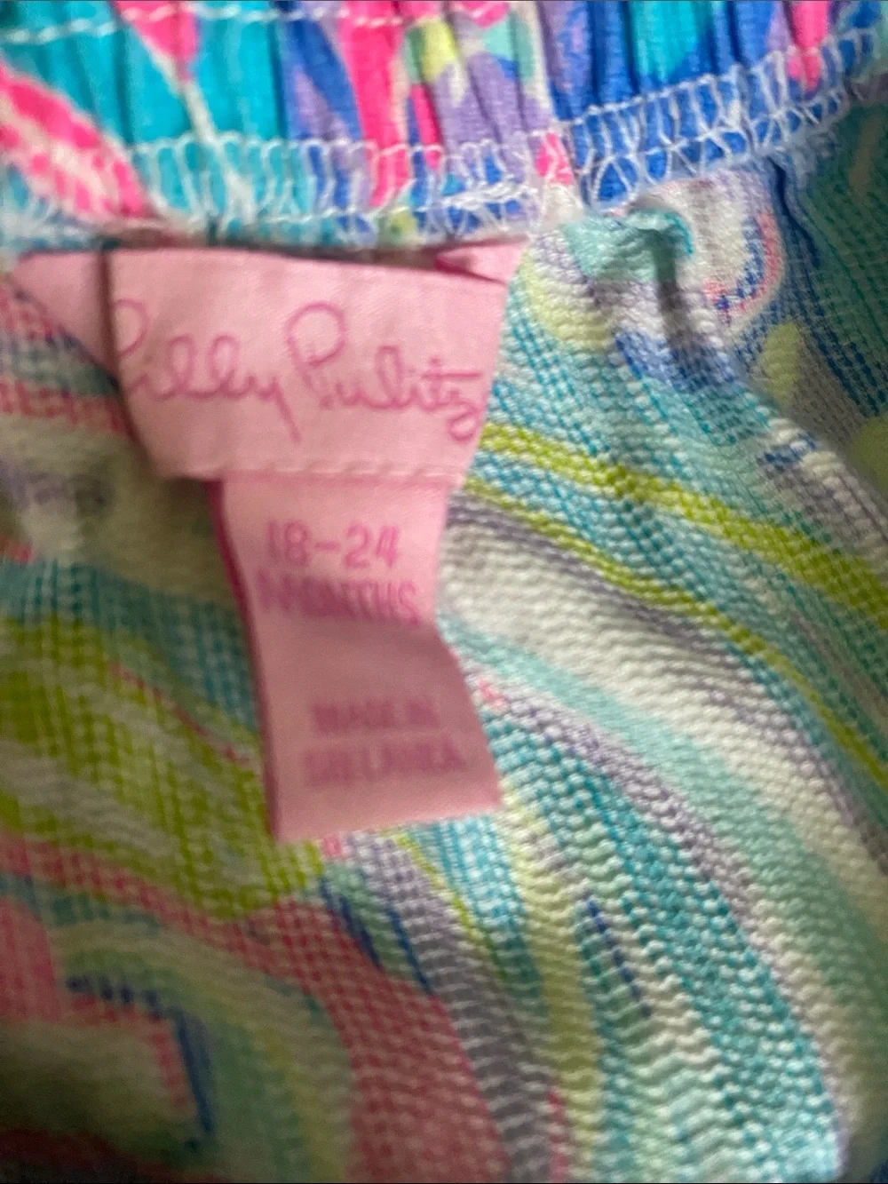 Lilly Pulitzer Splash Watercolor Tropical Baby Diaper Cover Bloomer 18-24 Months